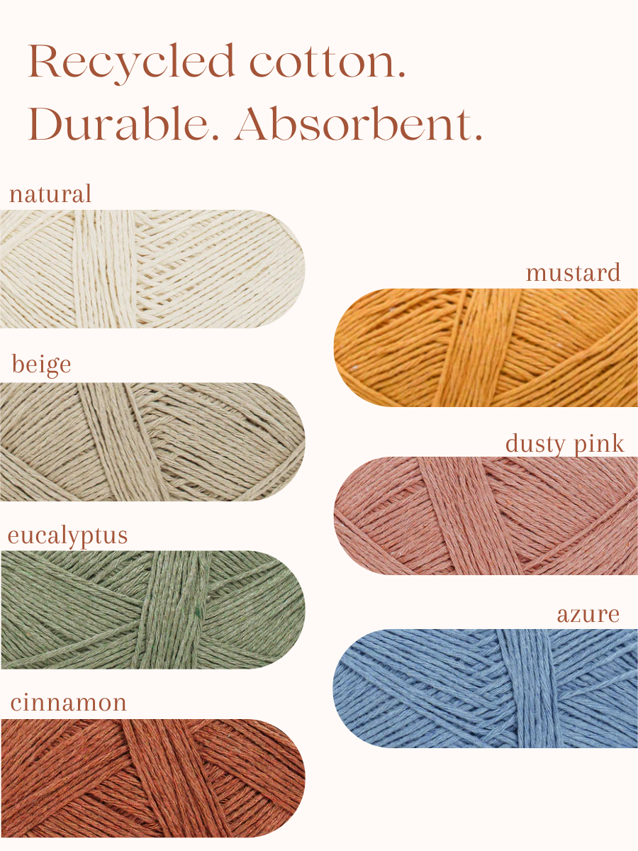 Reusable Cotton Dish Scrubbies (4 pack)