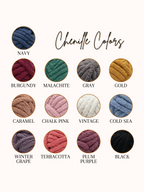 Hand-Knit Chenille Throw Blanket