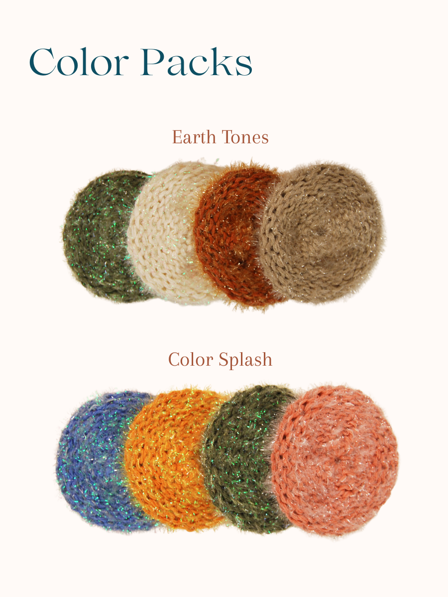 Reusable Cotton Dish Scrubbies (4 pack)