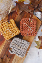Cotton Knitted Coasters (set of 4)